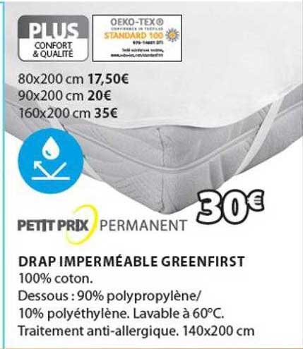 drap imperméable greenfirst