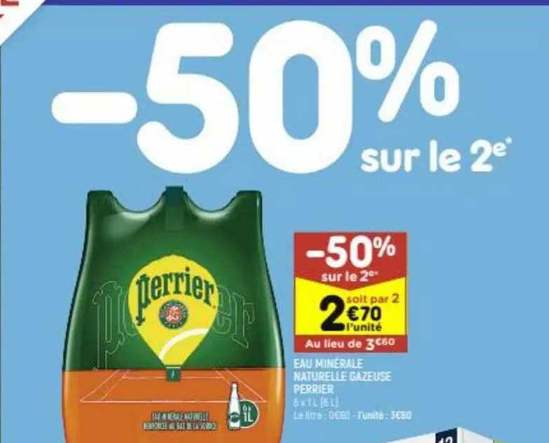 Eau Minérale Naturelle Gazeuse Perrier