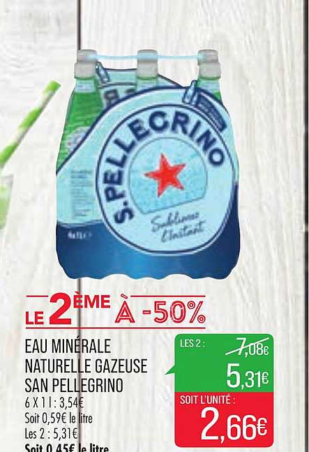 eau minérale naturelle gazeuse san pellegrino