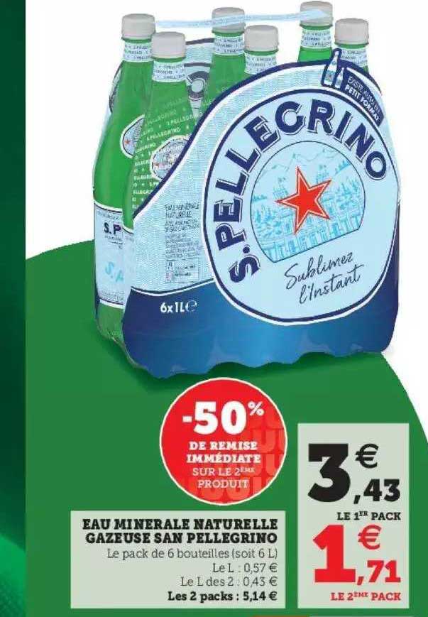 eau minérale naturelle gazeuse san pellegrino