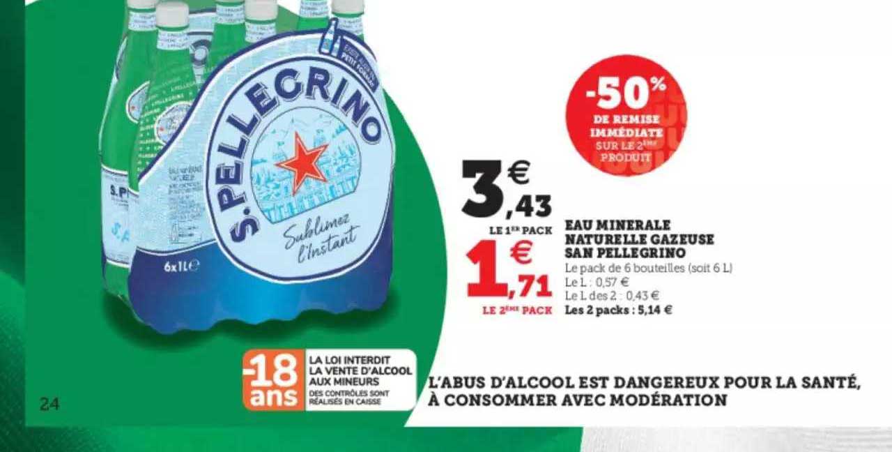 eau minérale naturelle gazeuse san pellegrino