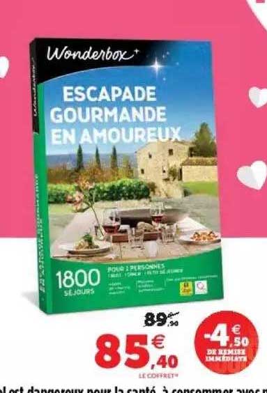escapade gourmande en amoureux wonderbox