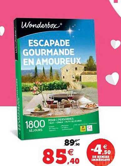 escapade gourmande en amoureux wonderbox