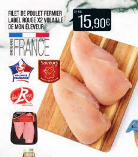 filet de poulet fermier label rouge x2 volaille de mon éleveur