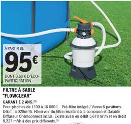 filtre à sable "flowclear"