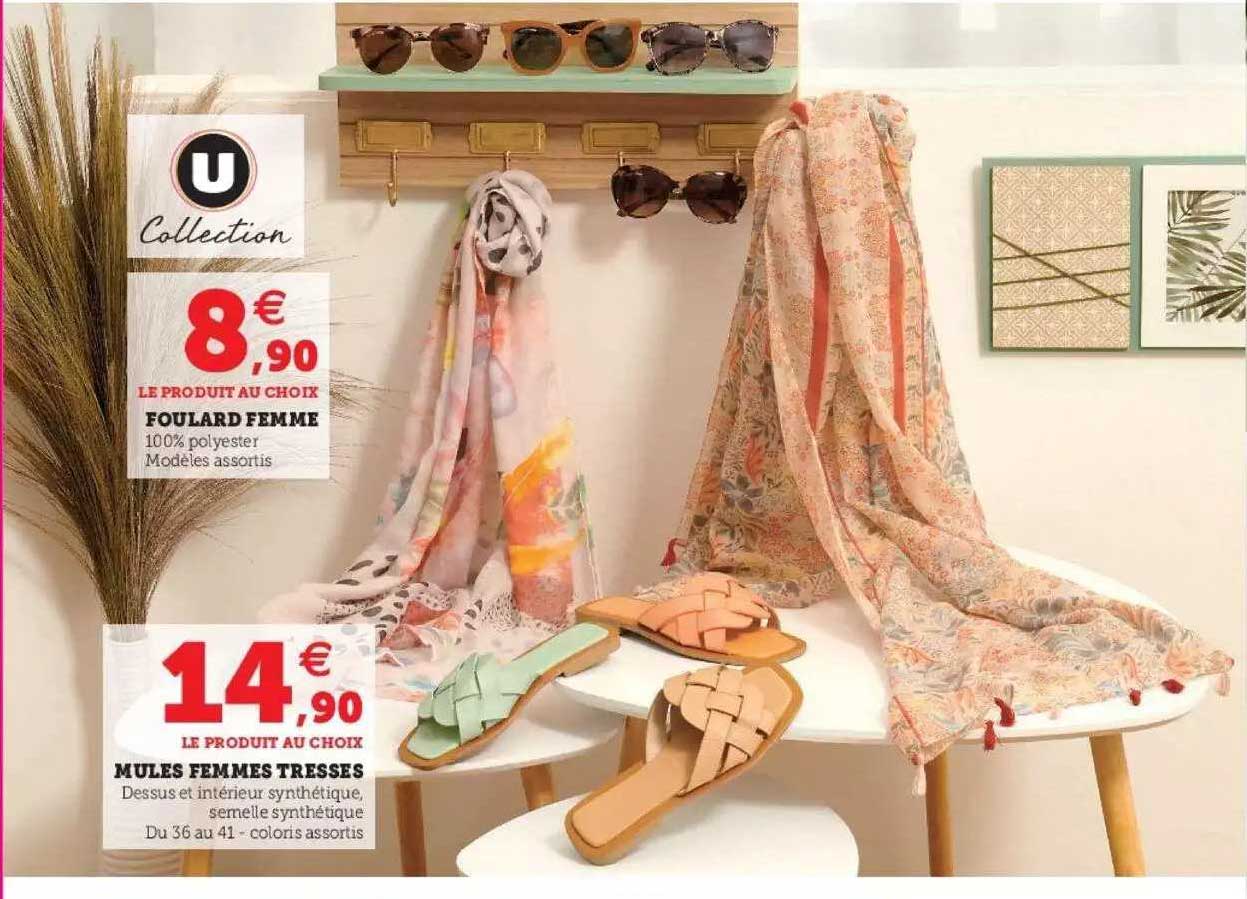 foulard femme, mules femmes tresses u collection