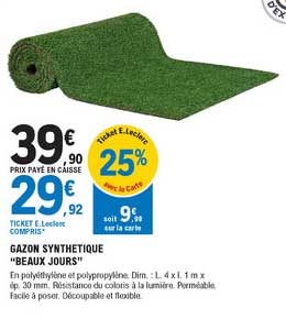 gazon synthétique "beaux jours"