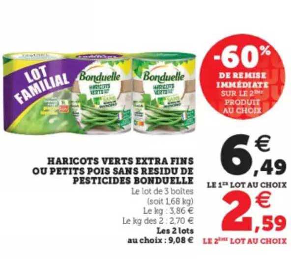 Haricots Verts Extra Fins Ou Petits Pois Sans Résidu De Pesticides Bonduelle