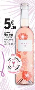 igp pays d'oc "le rose" paul mas