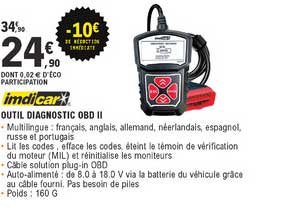 imdicar outil diagnostic obd ii