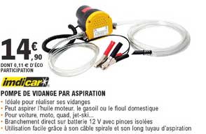 imdicar pompe de vidange par aspiration