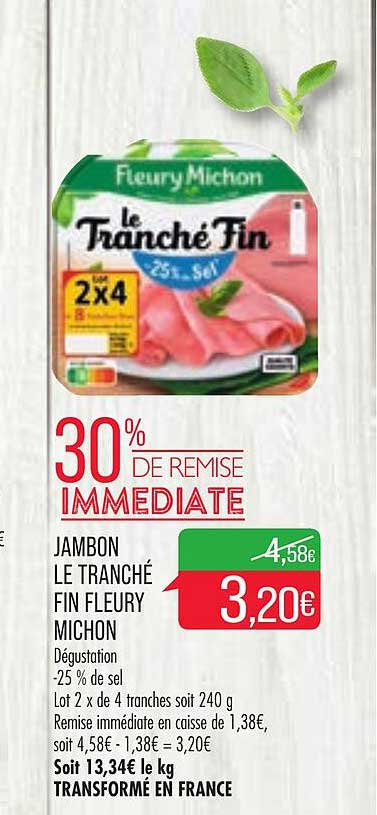 jambon le tranché fin fleury michon