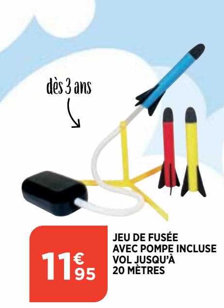 jeu de fusée avec pompe incluse vol jusqu'à 20 mètres