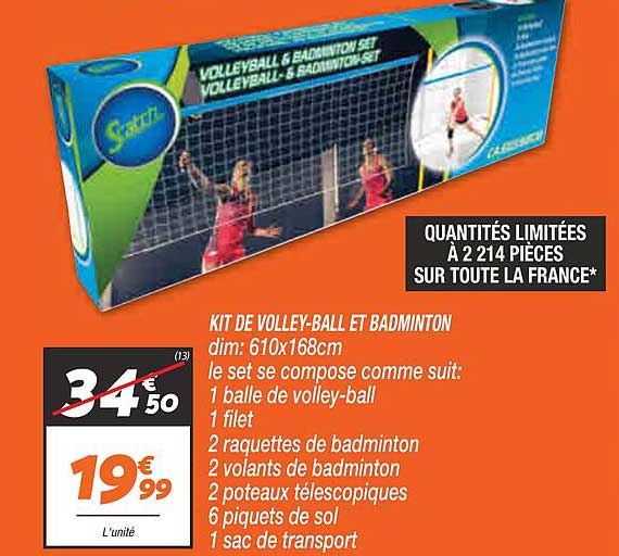 kit de volley-ball et badminton