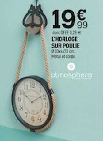 l'horloge sur poulie atmosphera