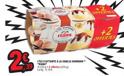 l'île flottante à la vanille bourgon "rians"