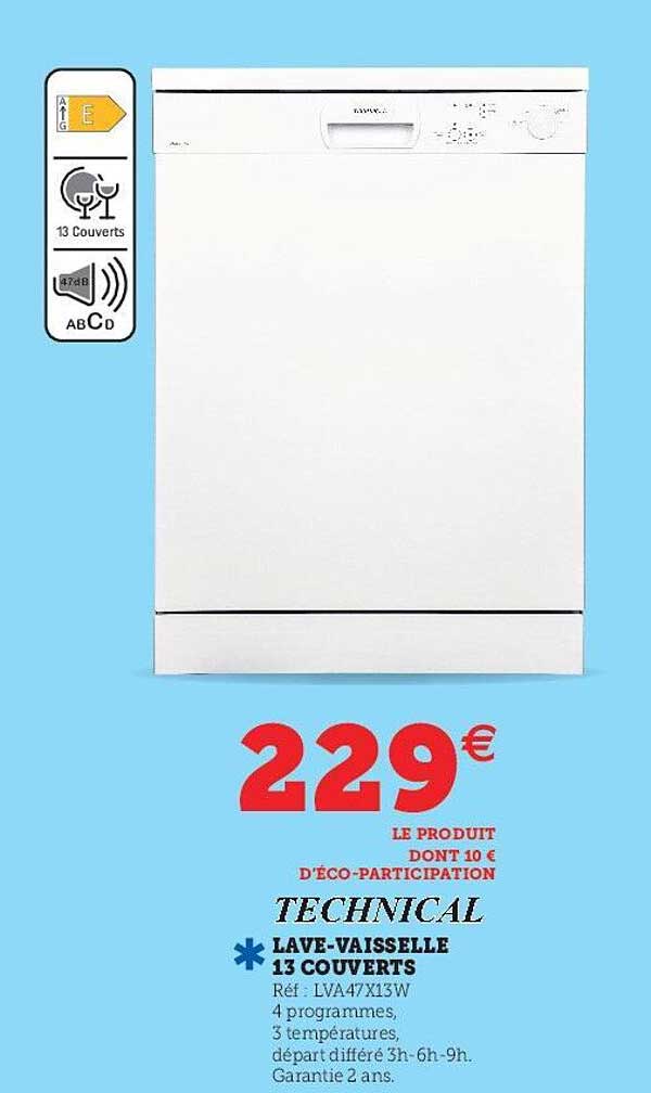 lave-vaisselle 13 couverts technical