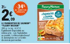 Le Parmentier De Saumon "fleury Michon" -34% De Réduction Immédiate