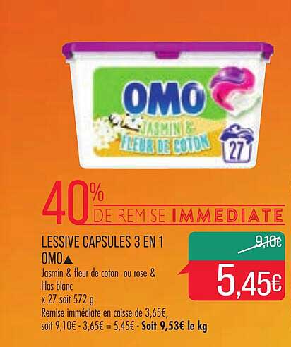 Lessive Capsules 3en1 Omo