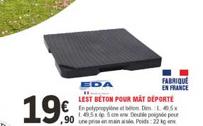 lest béton pour mât déporté