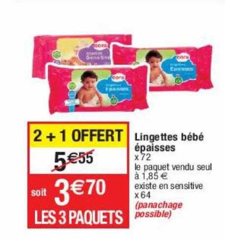 lingettes bébé épaisses