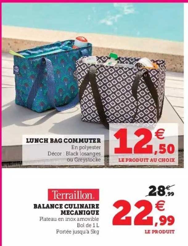 lunch bag commuter, balance culinaire mécanique terraillon