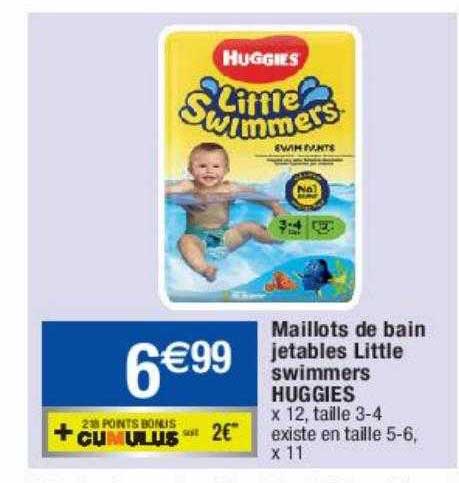 maillots de bain jetables little swimmers huggies