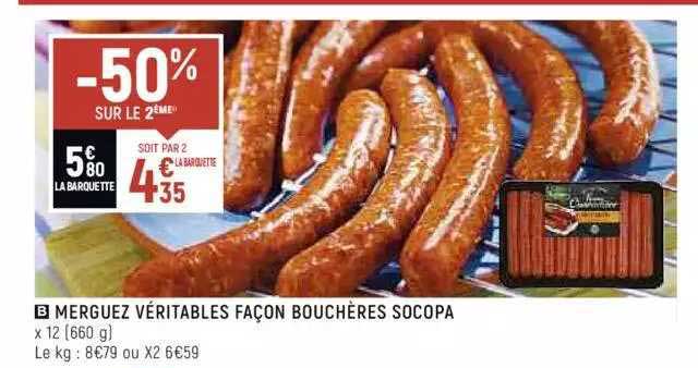 merguez véritables façon bouchères socopa
