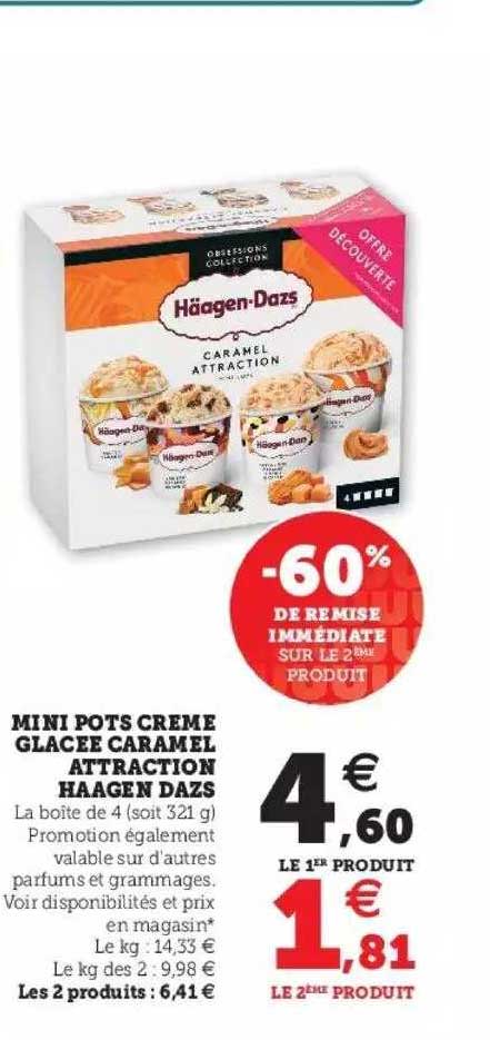 mini pots crème glacée caramel attraction häagen dazs