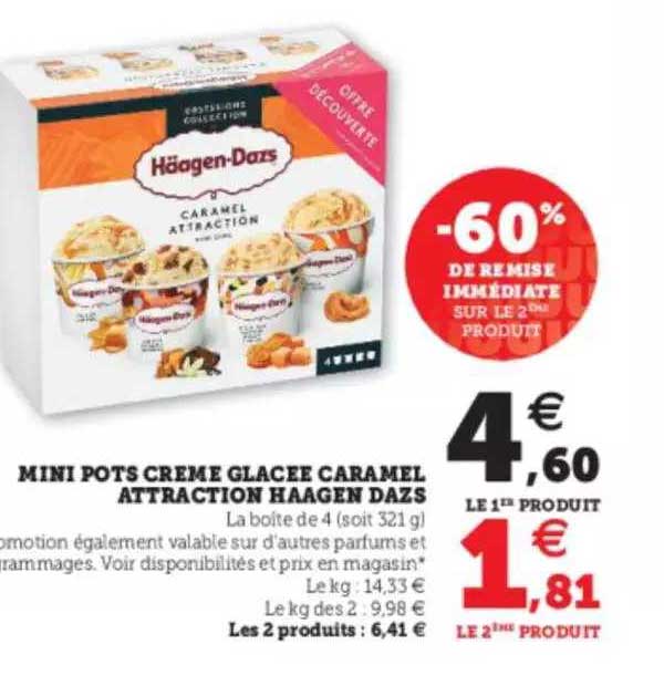 mini pots crème glacée caramel attraction haagen dazs
