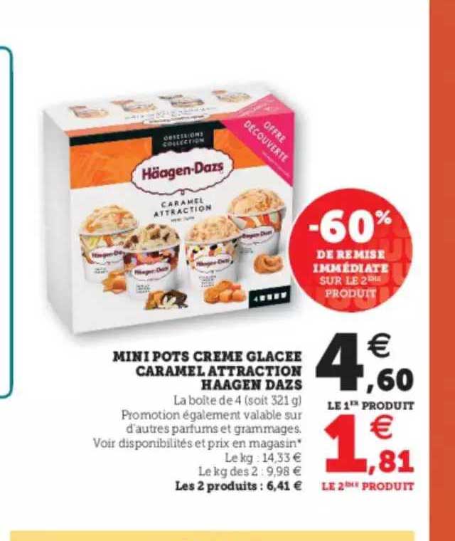 mini pots crème glacée caramel attraction häagen-dazs