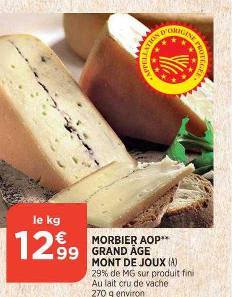 morbier aop grand âge mont de joux