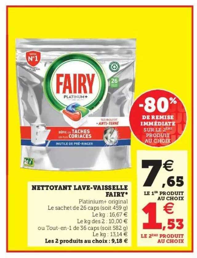 nettoyant lave-vaisselle fairy