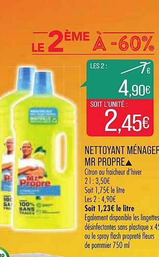 nettoyant ménager mr propre