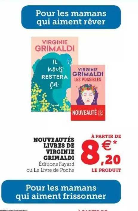nouveautés livre de virginie grimaldi