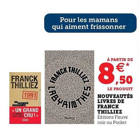 nouveautés livres de franck thilliez