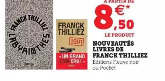 nouveautés livres de franck thilliez