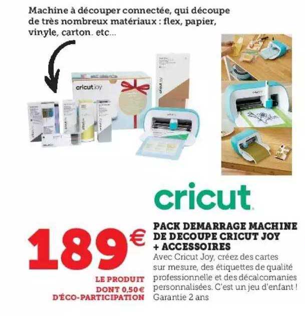 pack démarrage machine de découpe cricut joy + accessoires