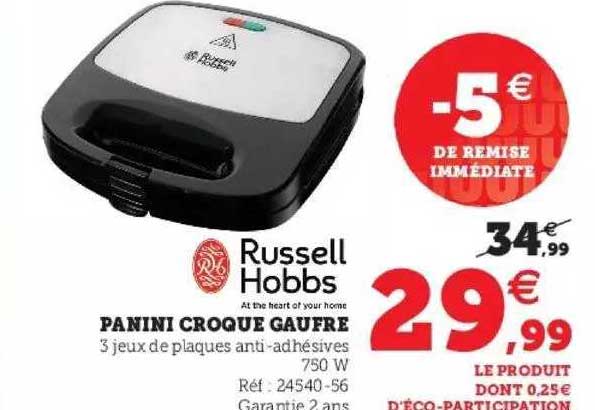 panini croque gaufre russell hobbs