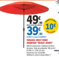 parasol droit rond shanghai "beaux jours"