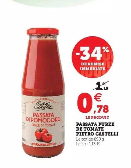 Passata Purée De Tomate Pietro Castelli