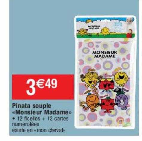 Pinata Souple «monsieur Madame»
