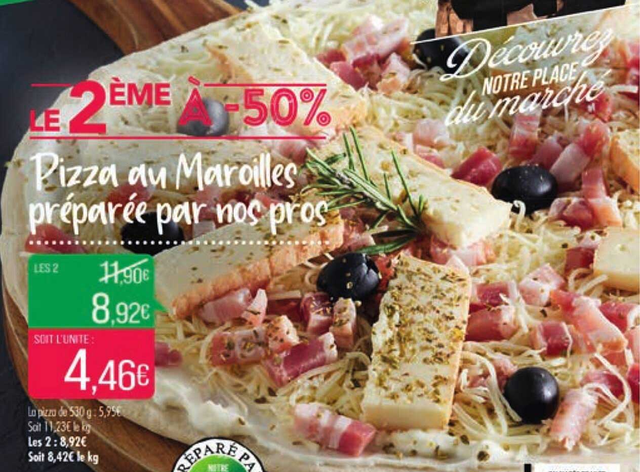 pizza au maroilles préparée par nos pros