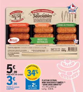 plateau estival mini saucisses fumées "jean louis amiotte"