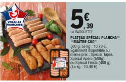 plateau spécial plancha "maître coq"