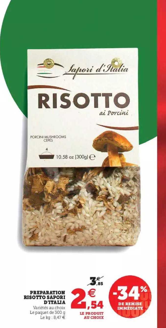 préparation risotto sapori d'italia
