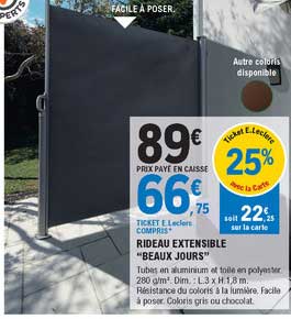 rideau extensible "beaux jours"