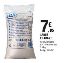 sable filtrant