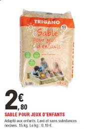 sable pour jeux d'enfants