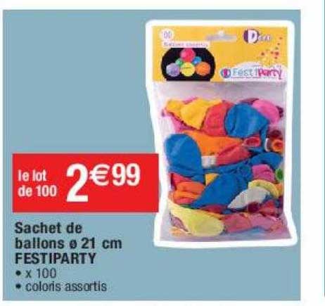 sachet de ballons ø 21cm festiparty